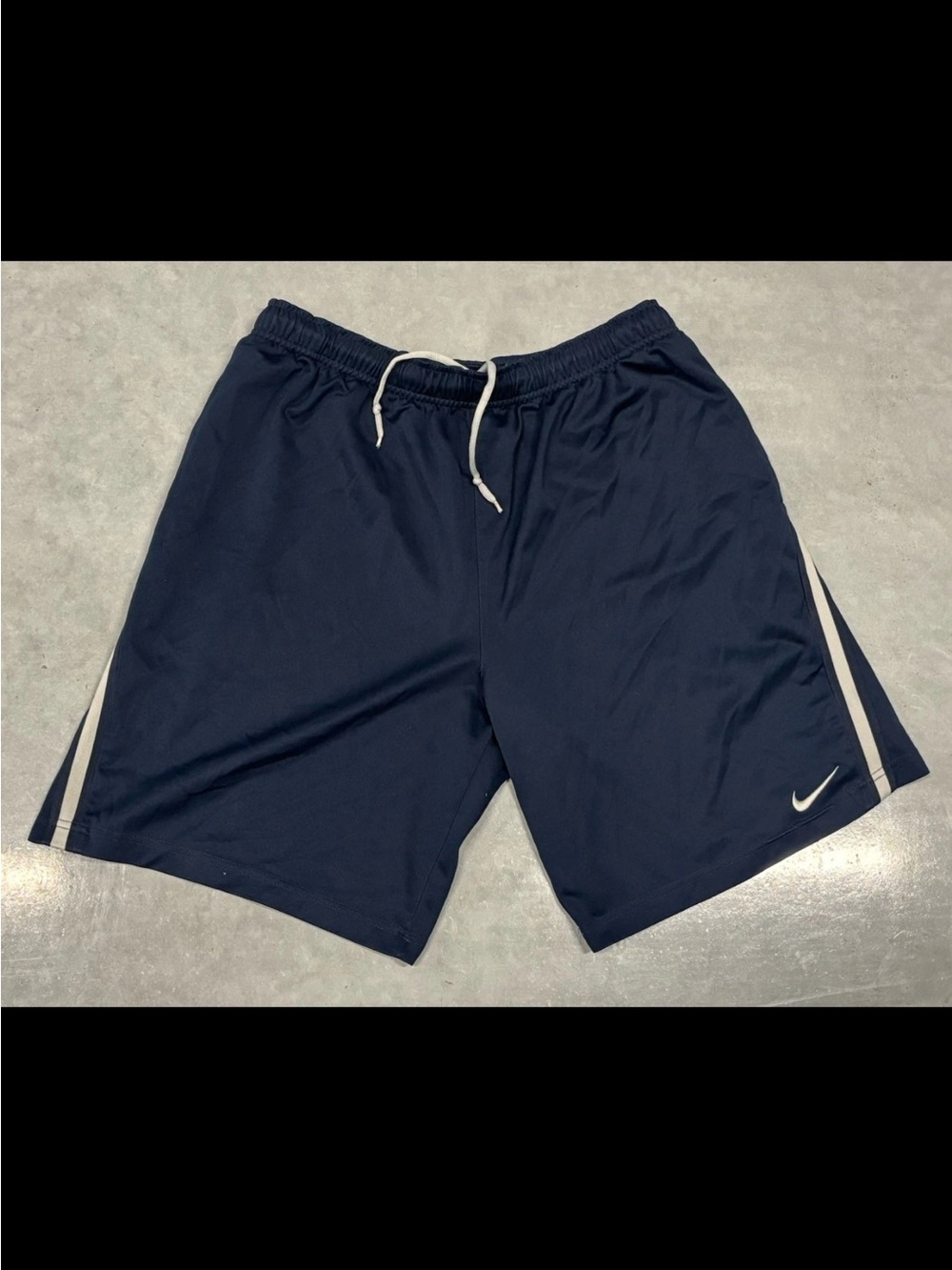 Nike Sportswear Y2K Baggy Fit Blue Athletic Basketball Logo Tag Shorts Mens SZ.L